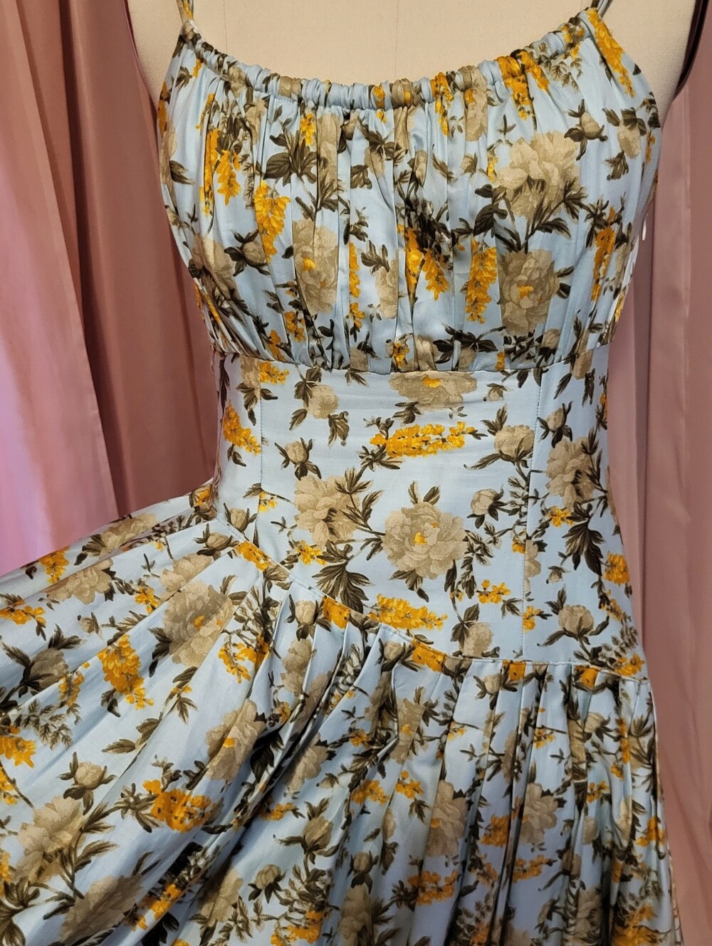 1950s Vintage Inspired Handmade Milkmaid Day Party Dress